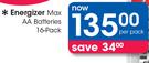 Energizer Max AA Batteries 16 Pack-Per Pack