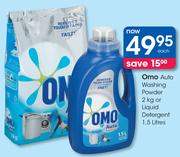 Omo Auto Washing Powder 2Kg Or Liquid Detergent 1.5Ltr-Each