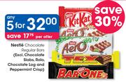 Nestle Chocolate Regular Bars(Excl Chocolate Slabs, Rolo, Chocolate Log & Peepermint Crisp)-For Any 