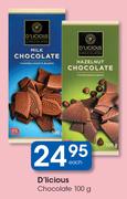 D'licious Chocolate-100g Each