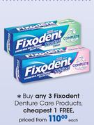 Fixodent Denture Care Products-Each