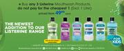 Listerine Mouthwash Products(Excl 1 Ltr)-Each