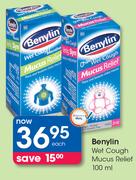 Benylin Wet Cough Mucus Relief-100ml Each
