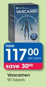 Vascamen 90 Tablets-Per Pack