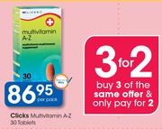 Clicks Multivitamin A-Z 30 Tablets-Per Pack