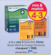 Clicks Body, Mind & Energy Products-Each