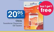 Clicks Sweetener Dispenser 100 Tablets