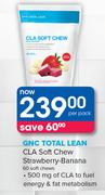 GNC Total Lean CLA Soft Chew Strawberry-Banana 60 Soft Chews