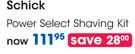 Schick Power Select Shaving Kit-Per Kit