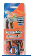 Super-Max Men's Ultimate Triple Blade Disposable Razors-Per Pack