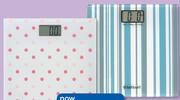 Safeway Electronic Bathroom Scale Blue Striped Or Cerise & Pink Dots-Each