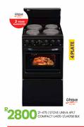 Univa 4 Plate Compact Stove BLK U405-1/U405B 21-475