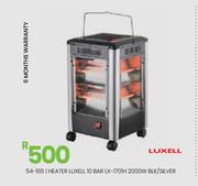 Luxell 10 Bar 2000W BLK/Silver Heater LX-1701H 54-165