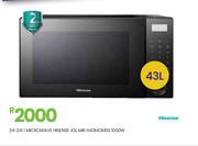 Hisense 43L MIR 1000W Microwave H43MOMSS 24-241