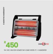 Home Star 4 Bar Heater HS106-F1 + Humidifier 54-140