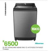 Hisense 16Kg T/L Titanium W/Machine WT5T1625DT/WTX1602T 22-301