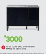 Sayo 2DR Base + Sink MWBR840S (1 Box + Sink) K/Unit 10-196