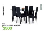 Avatar 7 Piece Table + Chair 6-060