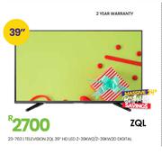 ZQL 39" HD LED Digital Television Z-39KW2/Z-39KW2D 23-763
