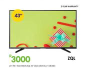 ZQL 43" DLED Digital Television Z-43FZ8D 23-781