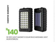 Magneto Solar Rechargeable Light ML2KSI/DBK252 18-003-Each
