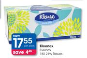  Kleenex Everday 2-Ply Tissues-180's Per Pack
