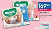 Huggies Gold Jumbo Pack Disposable Nappies Boy Or Girl-Per Pack