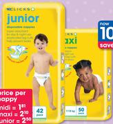 Clicks Junior Disposable Nappies Midi-Per Nappy