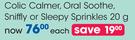 Feelgood Health Colic Calmer, Oral Soothe, Sniffly Or Sleepy Sprinkles-20g Each