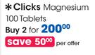 Clicks Magnesium-2x100 Tablets