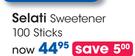 Selati Sweetener-100 Sticks