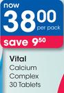 Vital Calcium Complex 30 Tablets-Per Pack