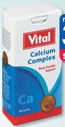 Vital Calcium Complex 30 Tablets-Per Pack