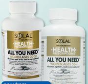 Solal Health Prescriptions All You Need Women Ages 50+ 90 Capsules-Per Pack