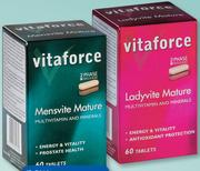 Vitaforce Mensvite Or Ladyvite Mature Or Adult 60 Tablets-Per Pack