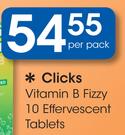 Clicks Vitamin B Fizzy 10 Effervescent Tablets-Per Pack