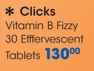 Clicks Vitamin B Fizzy 30 Effervescent Tablets