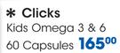 Clicks Kids Omega 3 & 6-60 Capsules