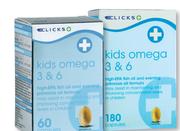 Clicks Kids Omega 3 & 6-180 Capsules