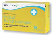 Clicks Endcol 16 Throat Lozenges-Per Pack