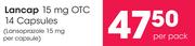 Lancap 15mg OTC 14 Capsules-Per Pack