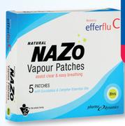 Nazo Vapour Patches Eucalyptus And Camphor 5 Patches-Per Pack