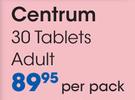 Centrum 30 Adult Tablets-Per Pack