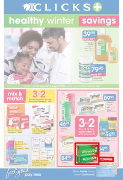 Clicks : Healthy Winter Savings (22 Jul - 17 Aug 2014), page 1