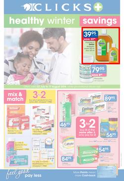 Clicks : Healthy Winter Savings (22 Jul - 17 Aug 2014), page 1