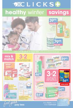 Clicks : Healthy Winter Savings (22 Jul - 17 Aug 2014), page 1