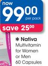 Nativa Multivitamin For Women Or Men 60 Capsules-Per Pack