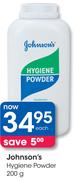 Johnson's Hygiene Powder-200g