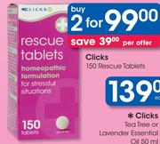 Clicks 150 Rescue Tablets-2 Packs