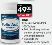 Gnc Folic Acid 400 Mcg-100 Tablets